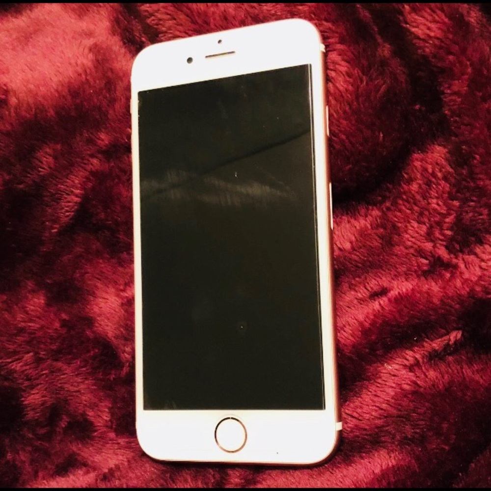 Silver iphone 6 with case and screen protector